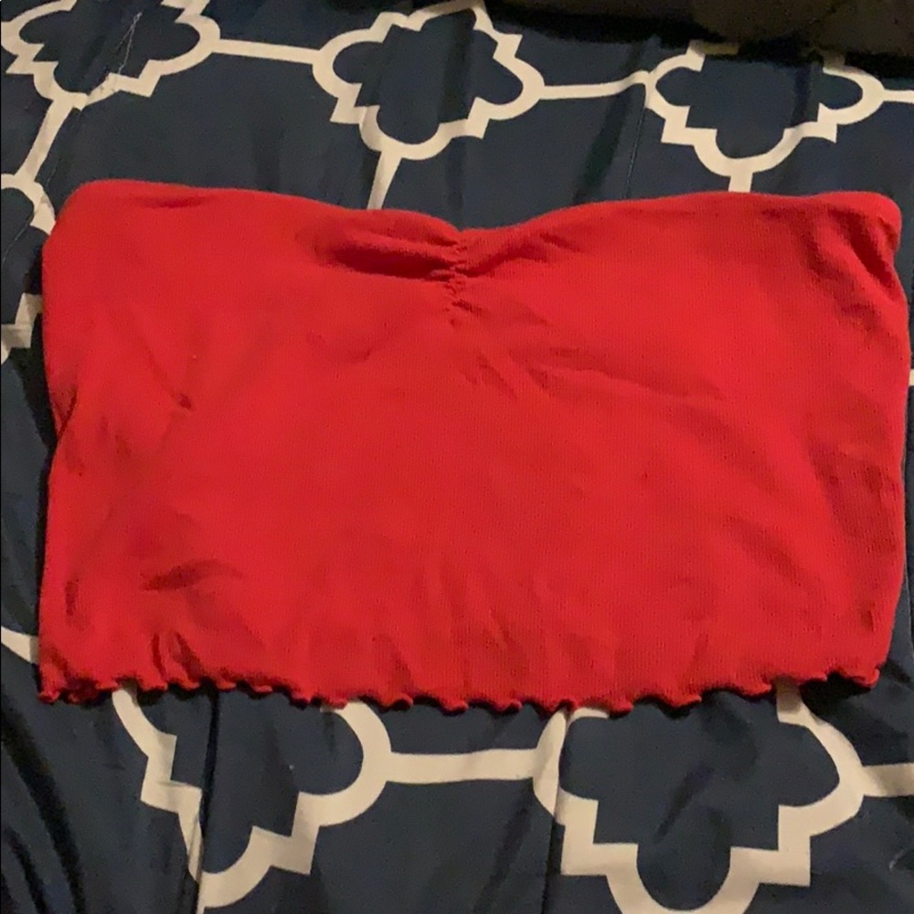 Red tube top